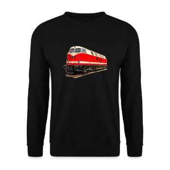 Diesellok 118 782 - Unisex Pullover - Schwarz - Vorne - Alina (178cm) & Michal (187cm)