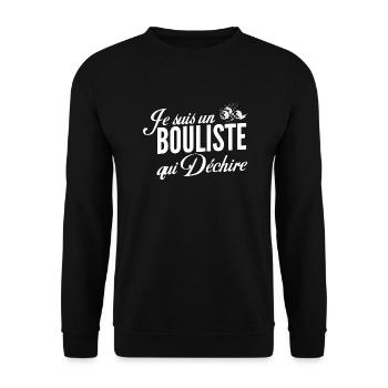 je suis un bouliste qui déchire - Sweat-shirt Unisexe - noir - Devant - Alina (178cm) & Michal (187cm)