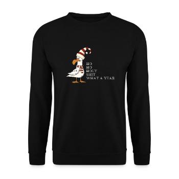 Christmas Gift Seagull - Unisex Sweatshirt - black - Front - Alina (178cm) & Michal (187cm)