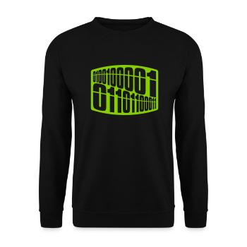 Langage de programme de code binaire - Sweat-shirt Unisexe - noir - Devant - Alina (178cm) & Michal (187cm)