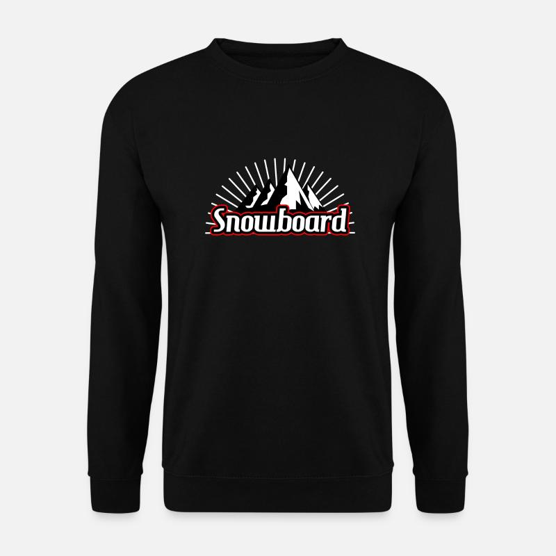 Snowboard Logo Berge Retro - Unisex Pullover - Schwarz