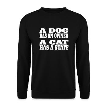 Chat domestique Chaton Chat Chat Animaux de compagnie Poils - Sweat-shirt Unisexe - noir - Devant - Alina (178cm) & Michal (187cm)