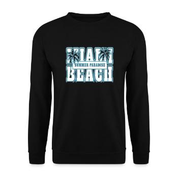 Neon Anime Retro Vintage Cool Pink NGE - Unisex Pullover - Schwarz - Vorne - Alina (178cm) & Michal (187cm)