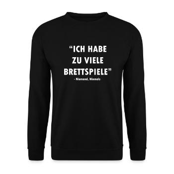 boardgame chess backgammon game night - Unisex Pullover - Schwarz - Vorne - Alina (178cm) & Michal (187cm)