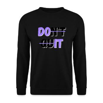 Gib nicht auf! / Tu es - Unisex Pullover - Schwarz - Vorne - Alina (178cm) & Michal (187cm)