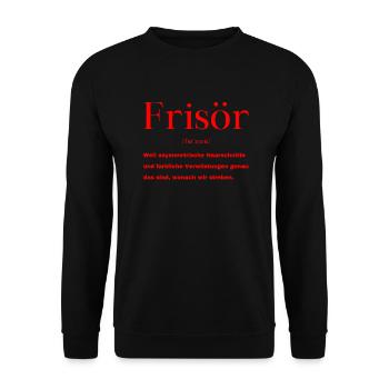 Frisör Definition - Unisex Pullover - Schwarz - Vorne - Alina (178cm) & Michal (187cm)