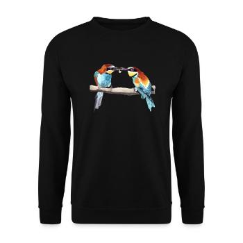 Bee-eater - Unisex Sweatshirt - black - Front - Alina (178cm) & Michal (187cm)