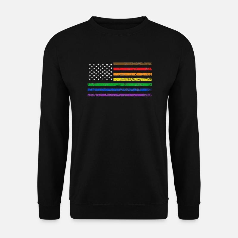 USA Pride-Flagge - Unisex Pullover - Schwarz