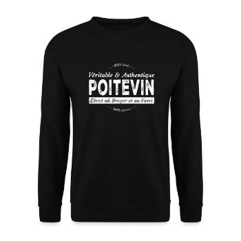 Poitevin du Poitou - Sweat-shirt Unisexe - noir - Devant - Alina (178cm) & Michal (187cm)