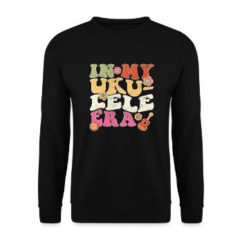 In my Ukulele Era - Unisex Sweatshirt - black - Front - Alina (178cm) & Michal (187cm)