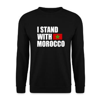 I stand with morocco maroc - Sweat-shirt Unisexe - noir - Devant - Alina (178cm) & Michal (187cm)