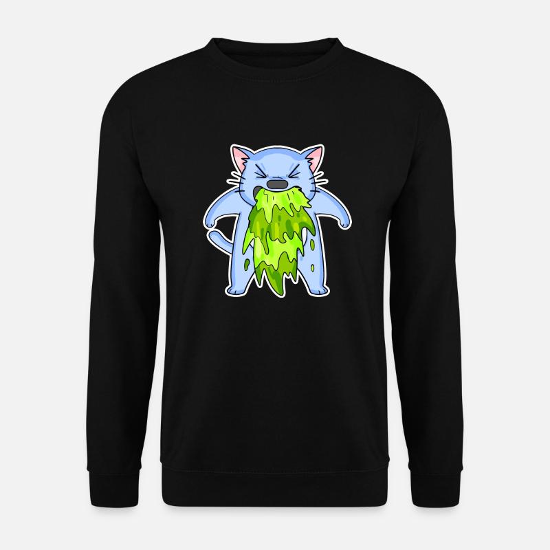 Cat puking puke - Unisex Sweatshirt - black