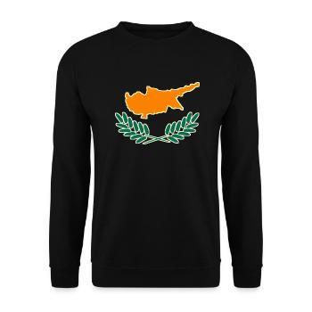 Flag of Cyprus - Unisex Sweatshirt - black - Front - Alina (178cm) & Michal (187cm)