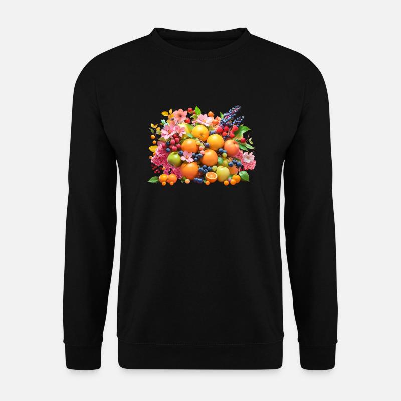 Fruits et fleurs - Sweat-shirt Unisexe - noir
