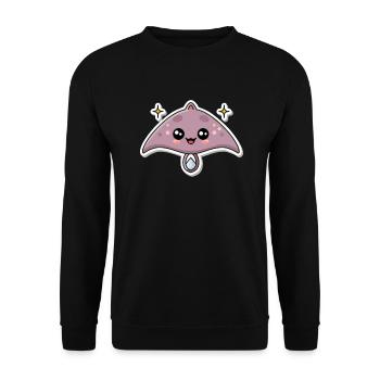 Amoureux des mantas - Sweat-shirt Unisexe - noir - Devant - Alina (178cm) & Michal (187cm)
