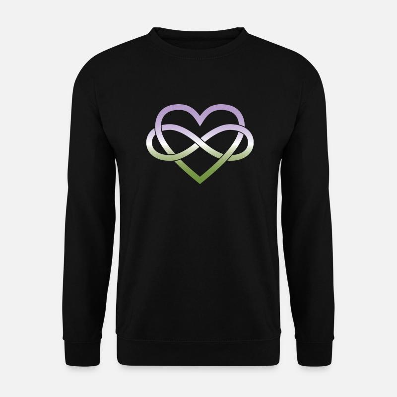 Polyamory Infinity Heart - Genderqueer - Unisex Sweatshirt - black