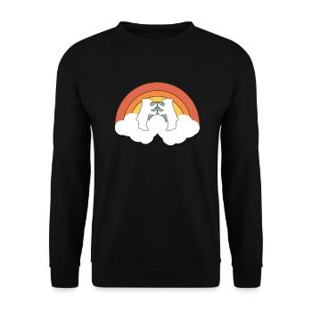Deux oursons polaires - Sweat-shirt Unisexe - noir - Devant - Alina (178cm) & Michal (187cm)