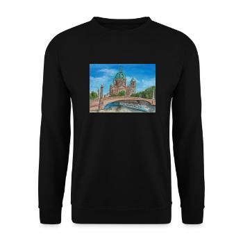 Cathédrale de Berlin - Sweat-shirt Unisexe - noir - Devant - Alina (178cm) & Michal (187cm)
