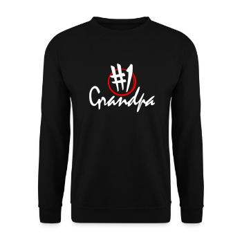 No One 1 Number One Grandpa Best Grandpa Grandpa Grandpa - Unisex Sweatshirt - black - Front - Alina (178cm) & Michal (187cm)