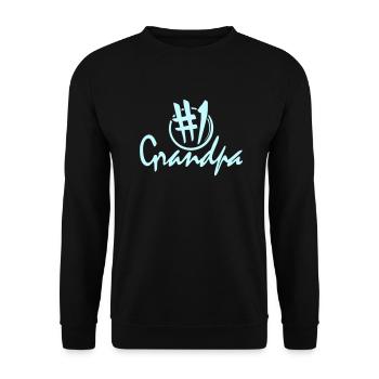 No. 1# Number One Grandpa Best Grandpa Grandpa - Unisex Sweatshirt - black - Front - Alina (178cm) & Michal (187cm)