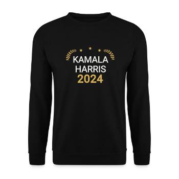 Kamala Harris for President 2024 - Unisex Pullover - Schwarz - Vorne - Alina (178cm) & Michal (187cm)