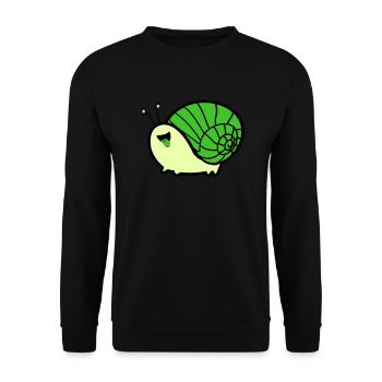Bande dessinée d’escargot - Sweat-shirt Unisexe - noir - Devant - Alina (178cm) & Michal (187cm)
