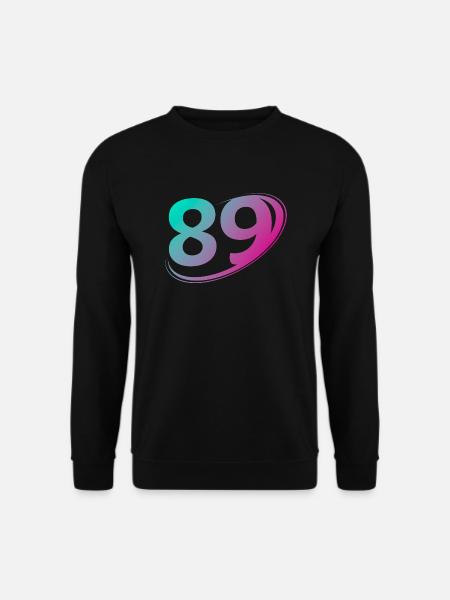 Nummer 89 mehrfarbig - Unisex Pullover - Schwarz