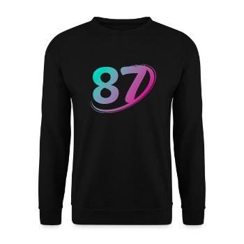 Number 87 multicolor - Unisex Sweatshirt - black - Front - Alina (178cm) & Michal (187cm)