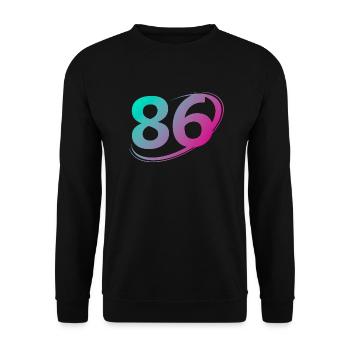 Number 86 multicolor - Unisex Sweatshirt - black - Front - Alina (178cm) & Michal (187cm)