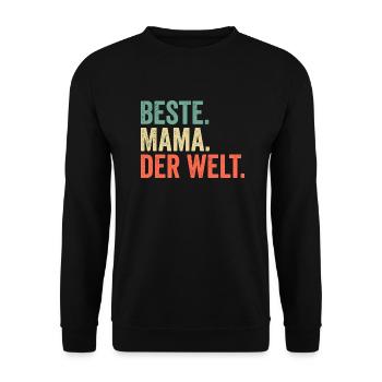 Meilleure maman du monde - Sweat-shirt Unisexe - noir - Devant - Alina (178cm) & Michal (187cm)