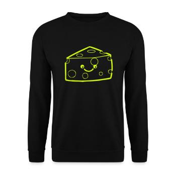 Cheese Smile - Unisex Pullover - Schwarz - Vorne - Alina (178cm) & Michal (187cm)