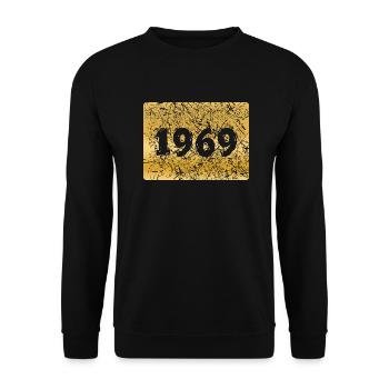Zahl 1969 - Unisex Pullover - Schwarz - Vorne - Alina (178cm) & Michal (187cm)
