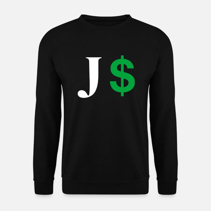 Buchstabe j Dollar - Unisex Pullover - Schwarz