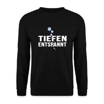 Taucher tauchen tiefenentspannt apnoe Tauchschule - Unisex Pullover - Schwarz - Vorne - Alina (178cm) & Michal (187cm)