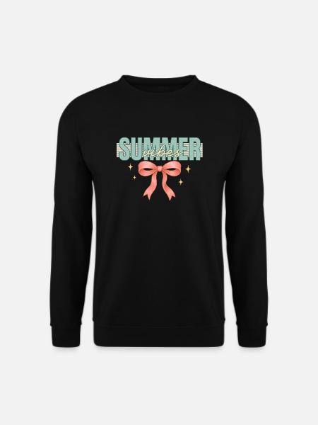 Kesätunnelma vaaleanpunainen Rusetti png | Kesäinen kokettirusetti - Unisex sweater - sort