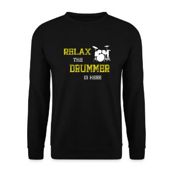 Relax Drummer - Sweat-shirt Unisexe - noir - Devant - Alina (178cm) & Michal (187cm)