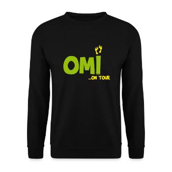 Omi on Tour - Unisex Pullover - Schwarz - Vorne - Alina (178cm) & Michal (187cm)