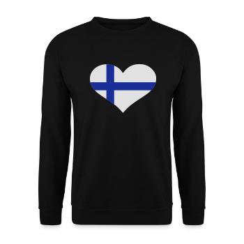 Finnland - Unisex Pullover - Schwarz - Vorne - Alina (178cm) & Michal (187cm)