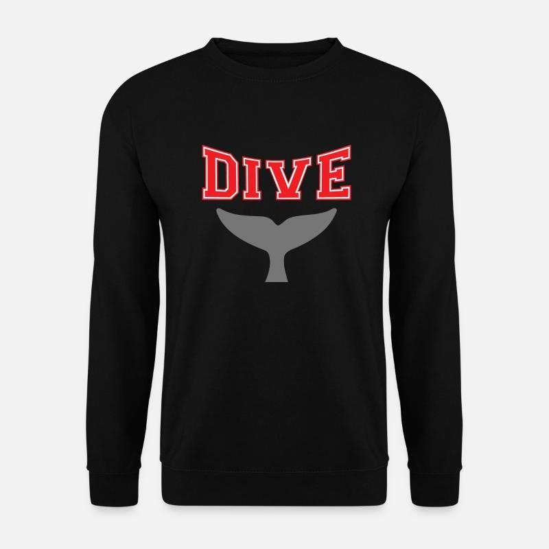 Tauchen Sie WAL DIVING - Unisex Pullover - Schwarz