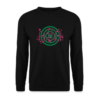 pop beat (2c) - Unisex Sweatshirt - black - Front - Alina (178cm) & Michal (187cm)