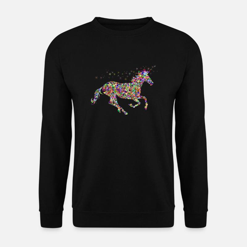 Einhorn Pferd Geschenkidee - Unisex Pullover - Schwarz