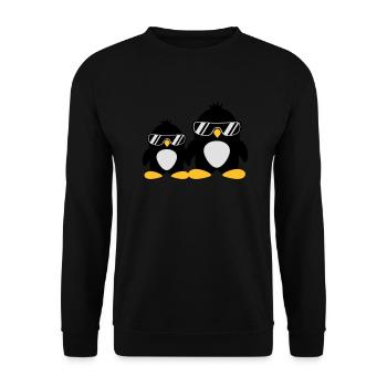 Cool Penguin Dad And Boy - Unisex Pullover - Schwarz - Vorne - Alina (178cm) & Michal (187cm)