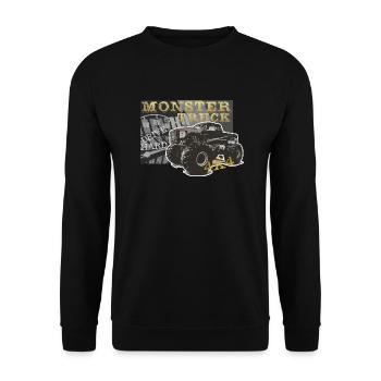 Monstertrck - Unisex Sweatshirt - black - Front - Alina (178cm) & Michal (187cm)