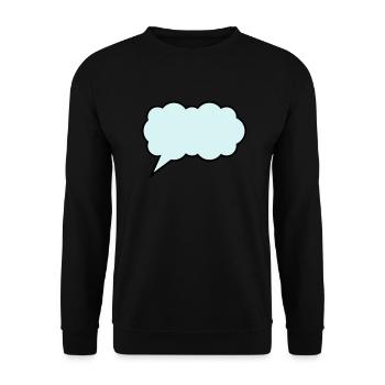 cloud bubble design - Unisex Sweatshirt - black - Front - Alina (178cm) & Michal (187cm)