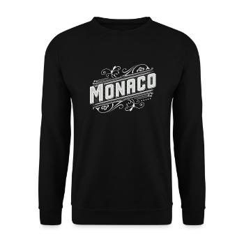 Monaco - Monte Carlo - Unisex Sweatshirt - black - Front - Alina (178cm) & Michal (187cm)