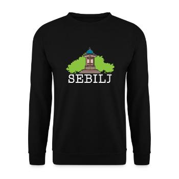 Sebilj Fountain BytheManzanitas - Unisex Sweatshirt - black - Front - Alina (178cm) & Michal (187cm)