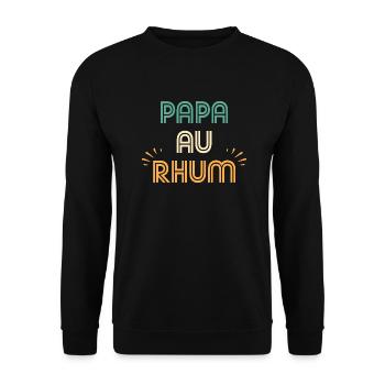 Papa au rhum - Sweat-shirt Unisexe - noir - Devant - Alina (178cm) & Michal (187cm)