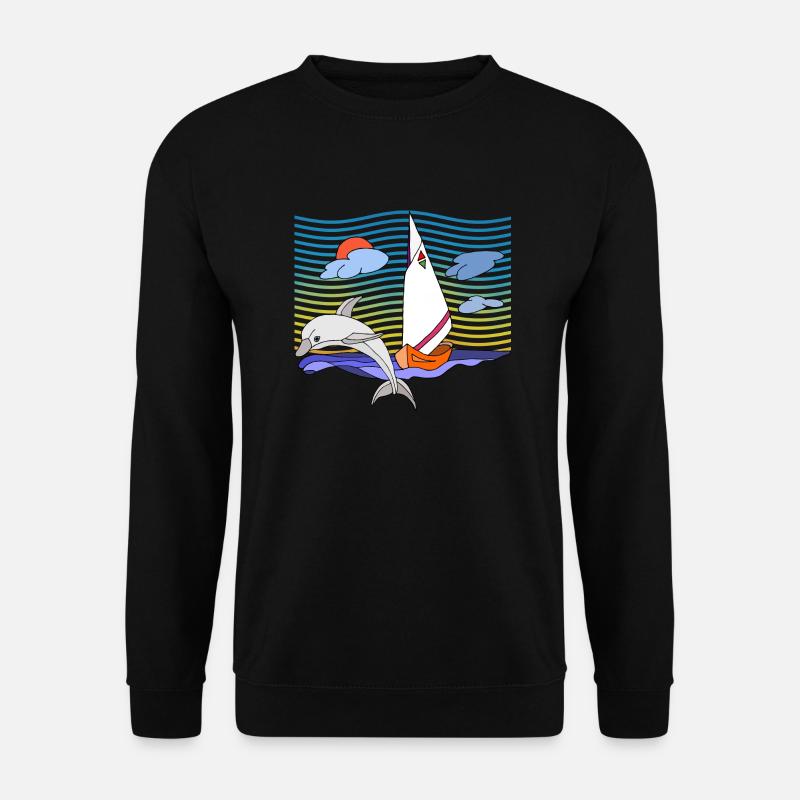 Segelboot - Unisex Pullover - Schwarz