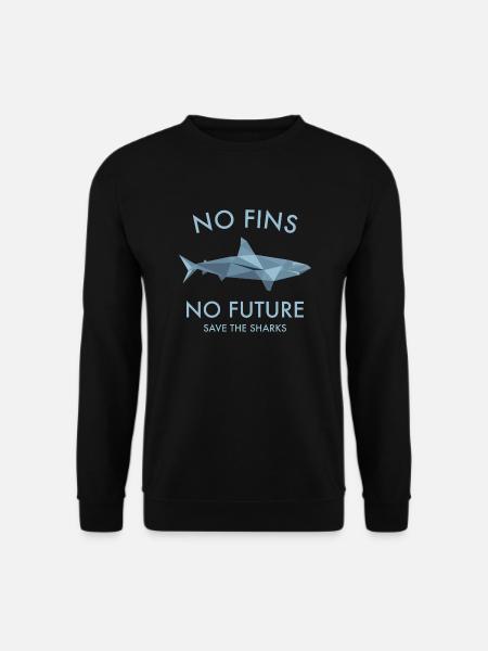 No Fins No Future Hai Haie Haifisch protect sharks - Unisex Pullover - Schwarz