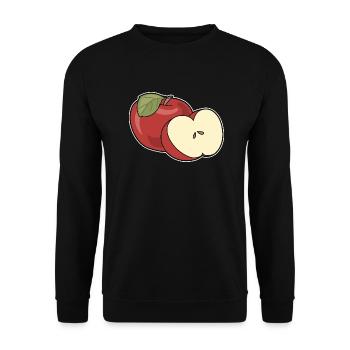 Apple - Unisex Sweatshirt - black - Front - Alina (178cm) & Michal (187cm)